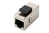 ADATTATORE PASSANTE 2X8 POLI RJ45 SCHERMATO CAT.5E CON GANCI PER PANNELLI