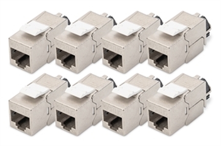 Modulo Keystone CAT 6A, schermato con supporto dei cavi intelligente - 8 pezzi