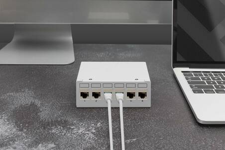 DIGITUS Desktop Modular Blank Patch Panel, schermato 6 porte