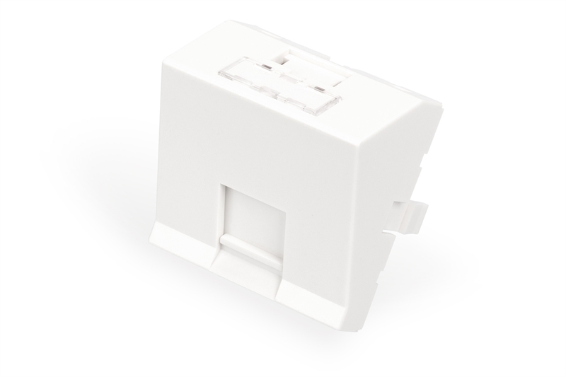 Pannello frontale, 1 porta, 45 x 45 mm, angolato, per telaio DN-93802-5-SH