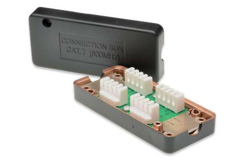 SCATOLA DI CONNESSIONE SCHERMATA PER SPEZZONI CAVI RETE CAT.7
