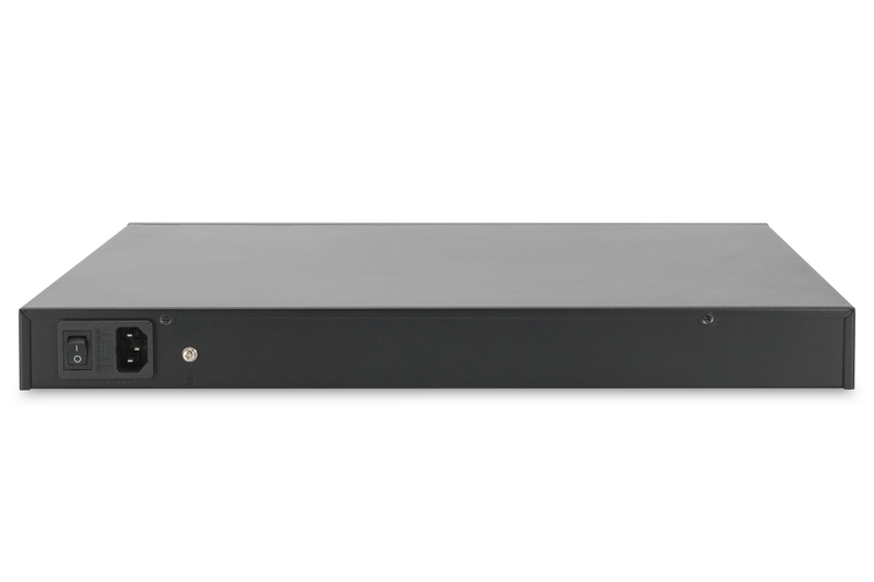 INIETTORE MID-SPAN 48 PORTE GIGABIT POE+ CON 24 PORTE ENTRATA E 24 PORTE USCITA 270W DIGITUS