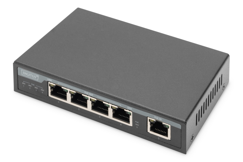 Estensore 4 Porte Gigabit 4PPoE Extender, 802.3at, 60 W