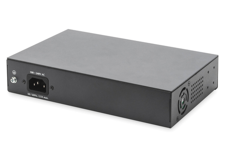 DIGITUS Switch Gigabit 8 porte con 6 x porte PoE, 2 x RJ45, 2 x SFP Uplink, 802.3 af/at/bt
