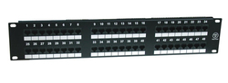 PANNELLO PATCH 19" NON SCHERMATO UTP 48 PORTE 8 POLI RJ45 PER RETI CATEGORIA 5E - 2 UNITA'