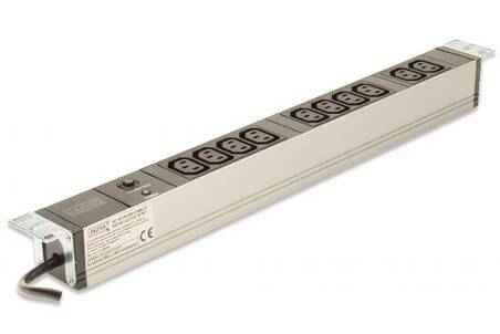 MULTIPRESA 10 PRESE FEMMINA IEC C13 1 UNITA' 19" PER ARMADI RACK
