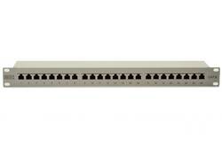 PANNELLO PATCH 19" SCHERMATO 24 PORTE 8 POLI RJ45 PER RETI CATEGORIA 6 - 1 UNITA'