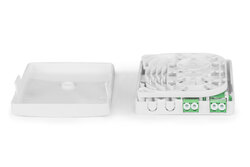 Alloggiamento FTTH con 2 x accoppiamenti LC/APC DX