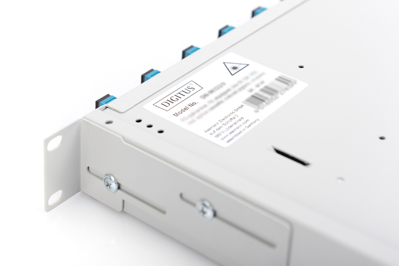 BOX FIBRA OTTICA 1U INSTALLAZIONE RAPIDA SENZA PANNELLO FRONTALE VITI INCLUSE GRIGIO RAL7035 DIGITUS