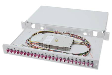 CASSETTO FIBRA OTTICA 24 CONNETTORI LC DUPLEX OM4 CON PIGTAIL DIGITUS