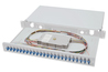 PANNELLO ESTRAIBILE 19" PER FIBRA OTTICA CON 24 CONNETTORI LC OS2 SINGLEMODE
