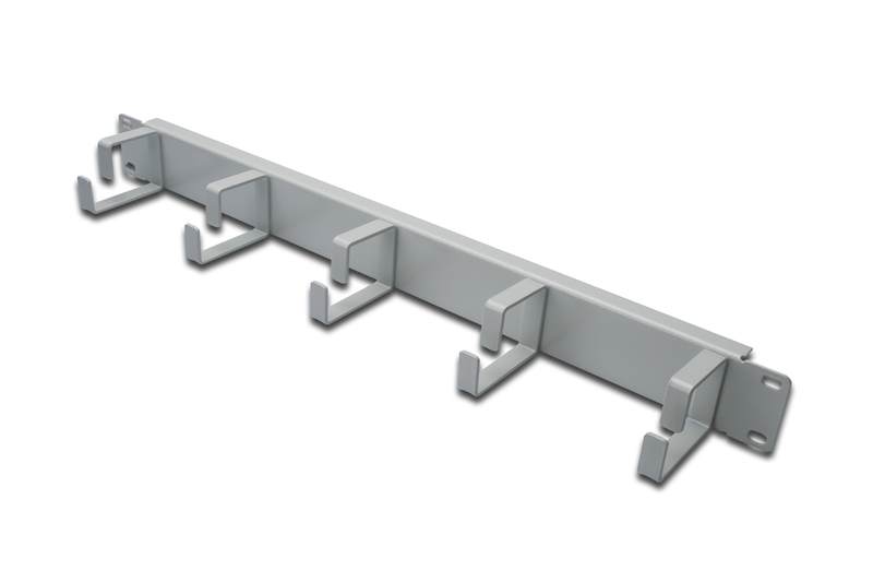 PANNELLO GUIDACAVI CON ANELLI PER ARMADI RACK 19" 1U GRIGIO