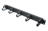 PANNELLO GUIDACAVI CON ANELLI PER ARMADI RACK 19" 1U NERO