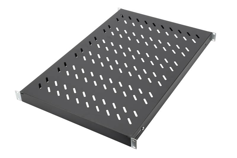 RIPIANO PER ARMADI RACK 19" ESTENSIONE VARIABILE 700-900 MM CON 4 AGGANCI COLORE NERO