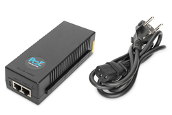 INIETTORE 10 GIGABIT  POE+ ETHERNET 802.3AT PIN DI ALIMENTAZIONE: 3/6(+), 1/2(-), 30W