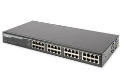 INIETTORE MID-SPAN 32 PORTE GIGABIT POE+ CON 16 PORTE ENTRATA E 16 PORTE USCITA 250W DIGITUS
