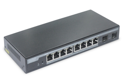 SWITCH 8 PORTE GIGABIT POE LAYER 2 CON DUE PORTE SFP