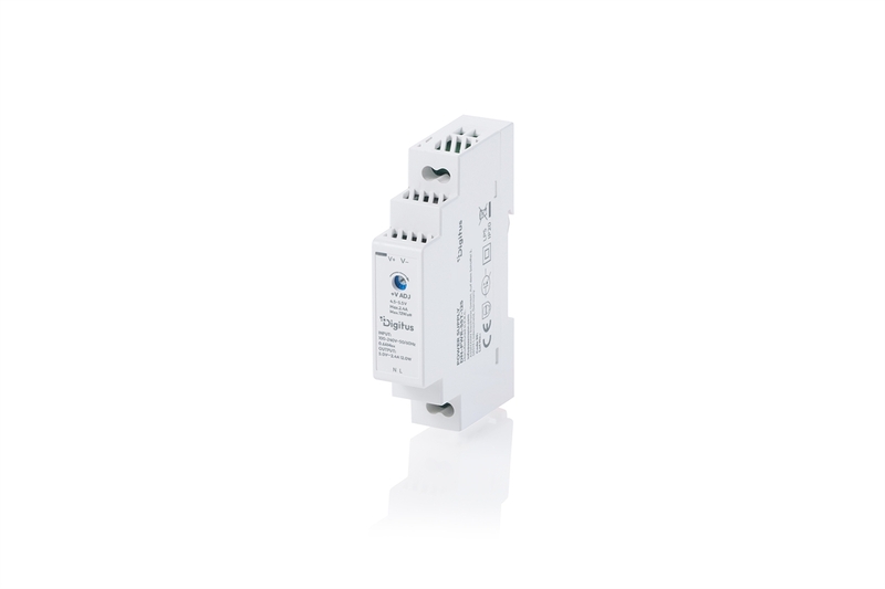 DIGITUS 5V / 2,4A / 12W Alimentatore a barra DIN a passo (ultra-sottile, classe II)