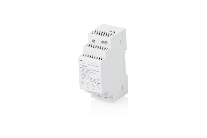 DIGITUS 24V / 1,5A / 36W Alimentatore a guida DIN a passo (Slim, Classe II)