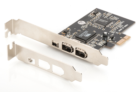 SCHEDA AGGIUNTIVA PCI EXPRESS 2+1 PORTA FIREWIRE IEEE1394A CON STAFFA NORMALE + LOW PROFILE
