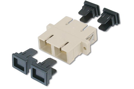 ADATTATORE PER FIBRA OTTICA CON CONNETTORI SC-SC DUPLEX FEMMINA/FEMMINA OM2