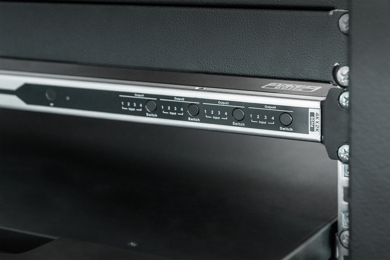 DIGITUS Switch matrix 4K HDMI ® , 4x4, 19"