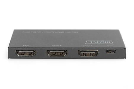 SPLITTER ULTRA SLIM HDMI, 1X2, 4K/60HZ HDR, HDCP 2.2, 18 GBPS, MICRO USB POWER