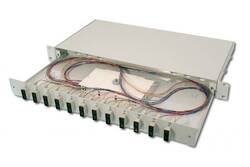 PANNELLO ESTRAIBILE 19" PER FIBRA OTTICA CON 6 CONNETTORI SC DUPLEX OM3