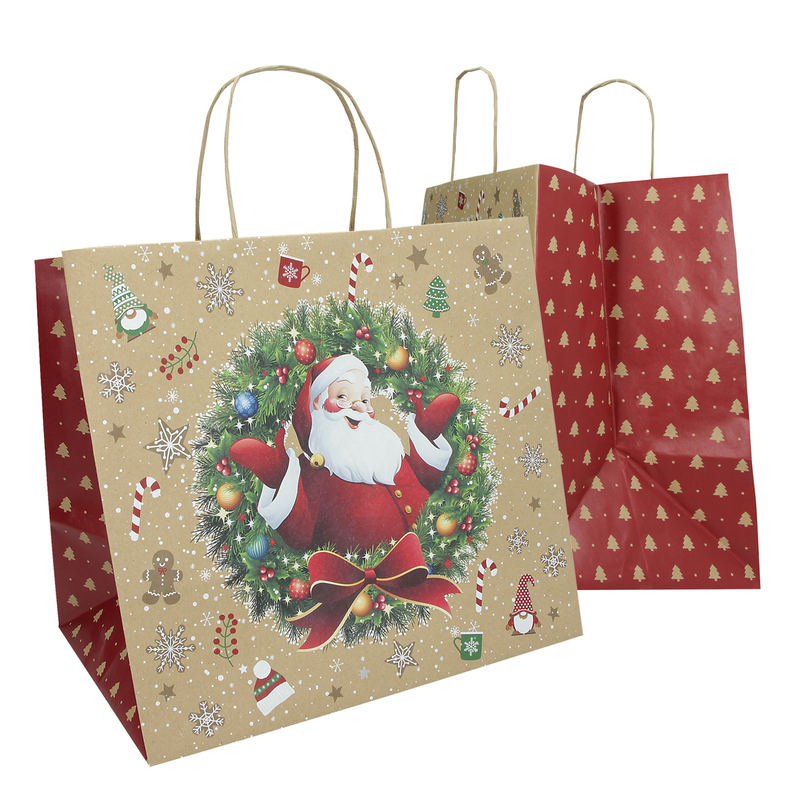 Blister 15 shopper in carta bio kraft 35x22x32cm Big Santa Mainetti Bags