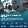 Set di estensione KVM HDMI IP, 4K/60Hz 120/200 mt. uno-a-molti, CAT, nero