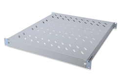 RIPIANO PER ARMADIO RACK 19" ALLUNGABILE 350 MM CON 4 AGGANCI GRIGIO