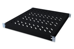 RIPIANO PER ARMADI RACK 19" AGGANCI MONTANTI ANTERIORI E POSTERIORI PROFONDITA' REGOLABILE 350-550 MM COLORE NERO