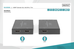 DIGITUS Set estensore HDMI, 4K/60Hz, 70 m