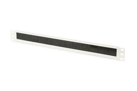 PANNELLO DI CHIUSURA ARMADIO RACK CON FORO ENTRATA CAVI PROTETTO DA SPAZZOLA COLORE GRIGIO 1U