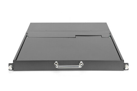 Console KVM modulare HD LCD con TFT da 17", connessione KVM Cat5 a 8 porte, touchpad, layout tastiera italiana