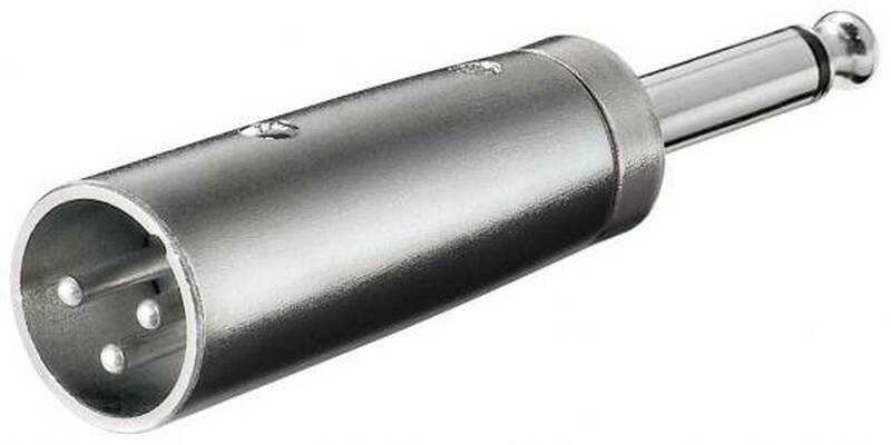 ADATTATORE XLR MASCHIO 3 POLI - 6,35MM MASCHIO