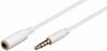 CAVO PROLUNGA AUDIO 3,5 MM 4 POLI MASCHIO/FEMMINA PROLUNGA PER CUFFIE/MICROFONO SU SMARTPHONE MT 3 BIANCO