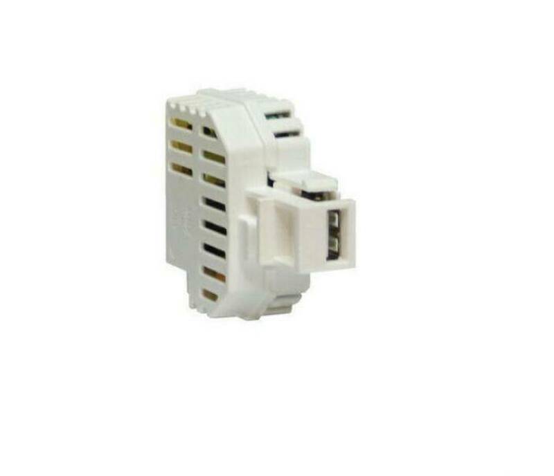 ADATTATORE KEYSTONE A INCASSO CON PRESA USB PER ALIMENTAZIONE USB-A 5V 3A