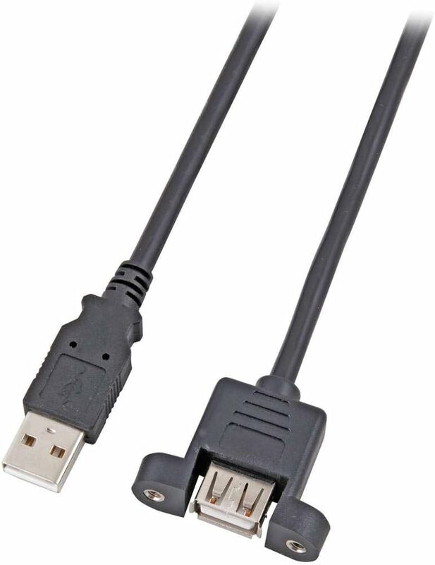 CAVO USB CONNETTORE A MASCHIO/A FEMMINA DA PANNELLO MT. 1,8