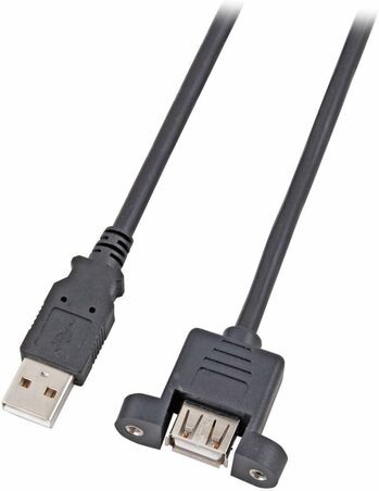 CAVO USB CONNETTORE A MASCHIO/A FEMMINA DA PANNELLO MT. 1,8