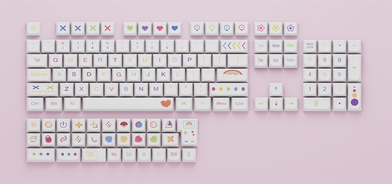 Set di 135 tasti colorati Pencil PBT CHERRY