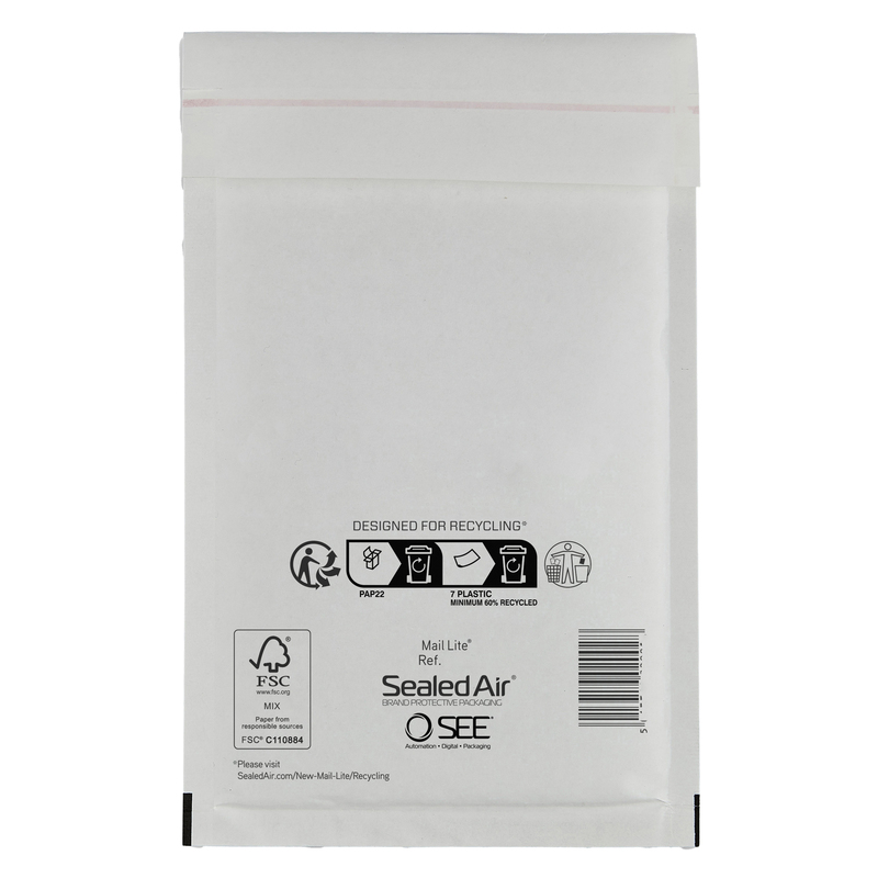10 Buste imbottite BIANCHE C 15X21cm UTILE MAIL LITER SEALED AIRR