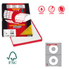 Etichetta adesiva A/461 bianca 100fg A4 x CD D114,5mm foro 41(2et/fg) coprente