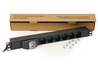 MULTIPRESA ALIMENTAZIONE PER RACK 19" CON 6 PRESE UNIVERSALI TRIPOLARI/SCHUKO MAGNETOTERMICA