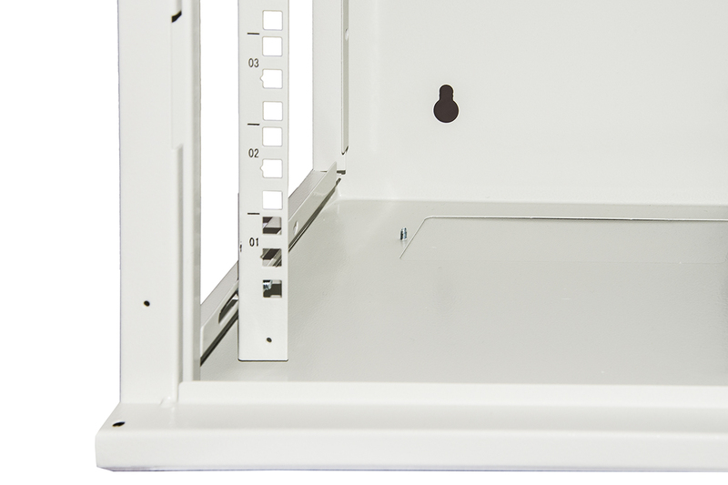 ARMADIO RACK 10" 6 UNITA' IN ACCIAIO COLORE GRIGIO CON FIANCHI APRIBILI