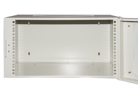 ARMADIO RACK 19" 6U PROFONDITA' 360 MM COLORE GRIGIO PORTA IN VETRO