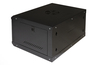 ARMADIO RACK 19" 6U LINK SERIE LIGHT COLORE NERO CON PORTA VETRO (AxPxL) MM 300X400X530 RIPIANO INCLUSO