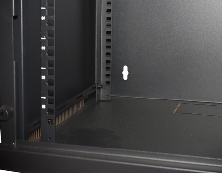 ARMADIO RACK 19" 6 UNITA' DA MURO PER RETI (A)350 X (L)540 X (P) 450 MM COLORE NERO PORTA VETRO