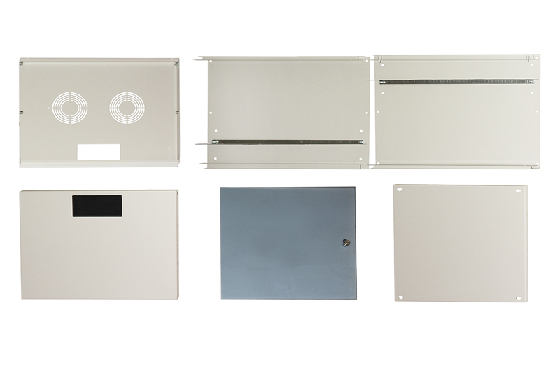ARMADIO RACK 19" DISASSEMBLATO 12 UNITA' DA MURO PER RETI (A)595 X (L)540 X (P) 400 MM COLORE GRIGIO PORTA VETRO