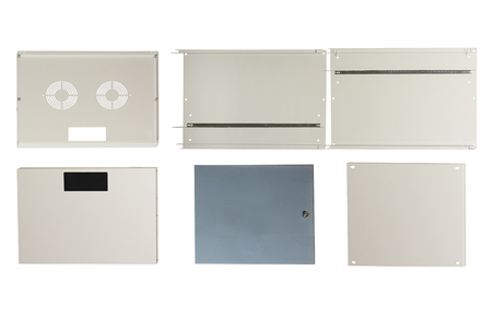ARMADIO RACK 19" DISASSEMBLATO 12 UNITA' DA MURO PER RETI (A)595 X (L)540 X (P) 400 MM COLORE GRIGIO PORTA VETRO